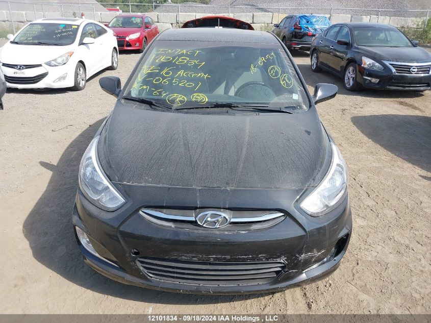 2016 Hyundai Accent VIN: KMHCT4AE8GU065201 Lot: 12101834