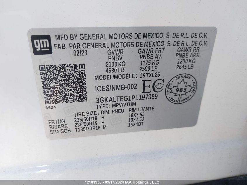 2023 GMC Terrain VIN: 3GKALTEG1PL197359 Lot: 12101938