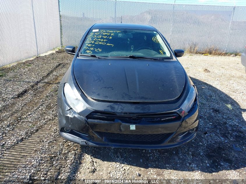 2013 Dodge Dart Sxt VIN: 1C3CDFBA3DD318918 Lot: 12101997