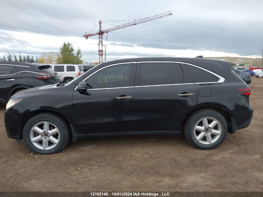 2014 Acura Mdx VIN: 5FRYD4H69EB502617 Lot: 12102145