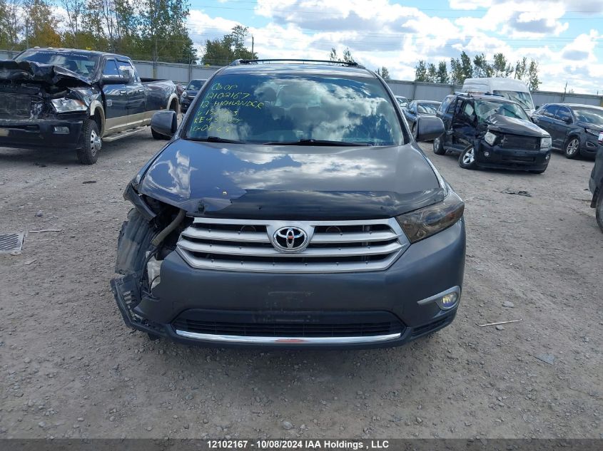 2012 Toyota Highlander Se VIN: 5TDBK3EH3CS152083 Lot: 12102167