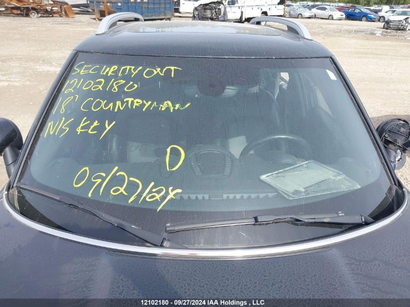 2018 Mini Country Man VIN: WMZYT5C35J3E19042 Lot: 12102180