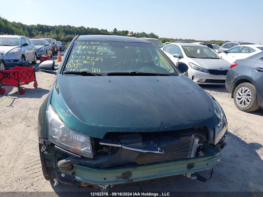 2014 Chevrolet Cruze VIN: 1G1PL5SH2E7149524 Lot: 12102316