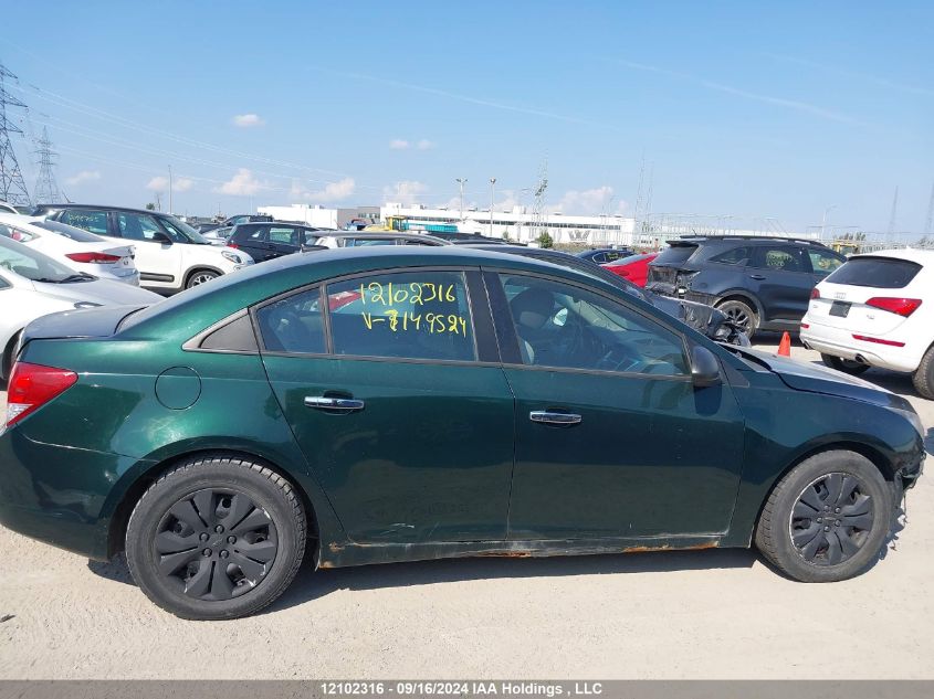 2014 Chevrolet Cruze VIN: 1G1PL5SH2E7149524 Lot: 12102316