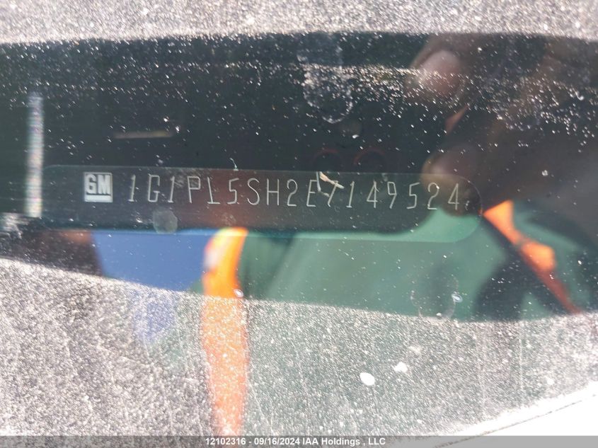 2014 Chevrolet Cruze VIN: 1G1PL5SH2E7149524 Lot: 12102316