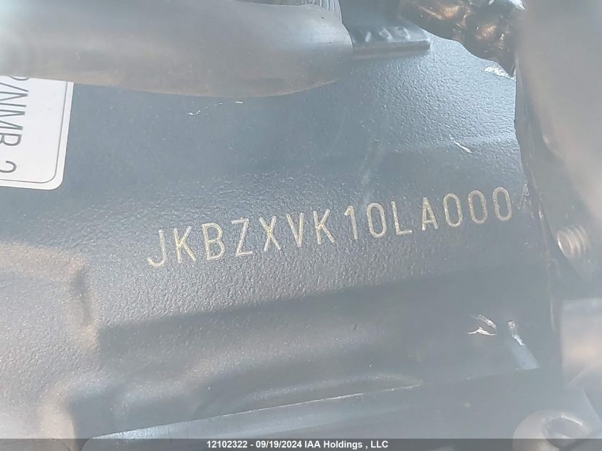 2020 Kawasaki Zx1002 K VIN: JKBZXVK10LA000428 Lot: 12102322