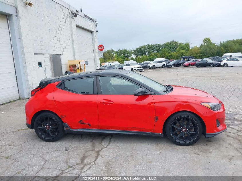 2019 Hyundai Veloster Turbo VIN: KMHTH6AB2KU013901 Lot: 12102411