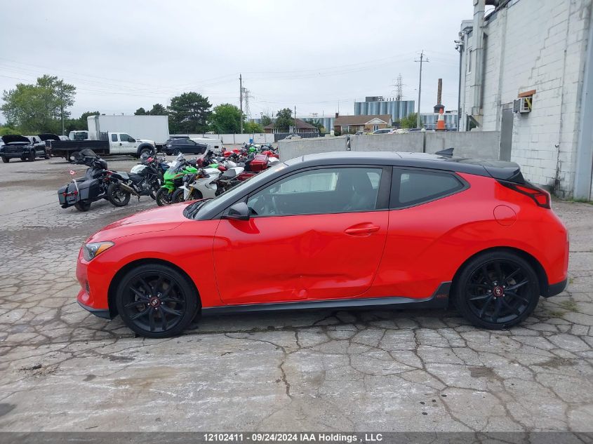 2019 Hyundai Veloster Turbo VIN: KMHTH6AB2KU013901 Lot: 12102411