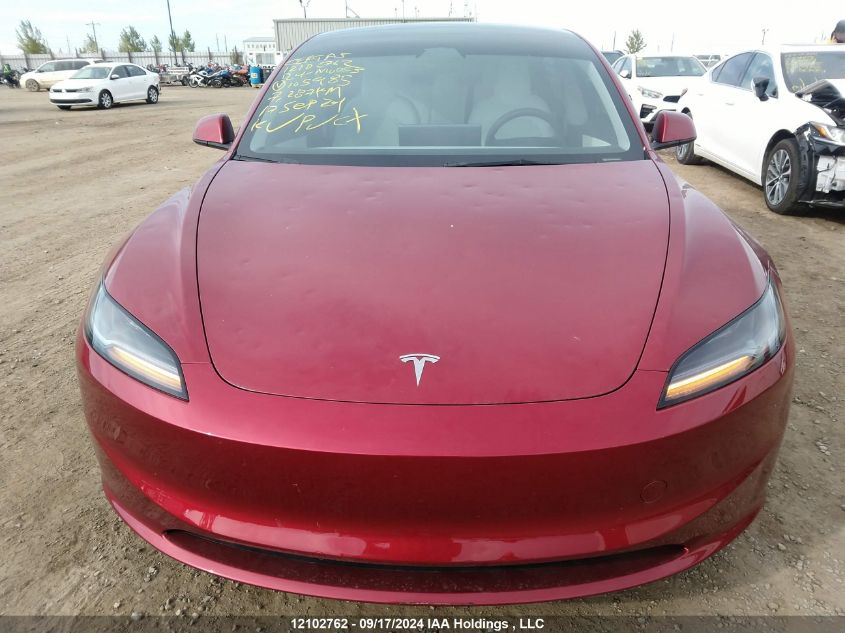 2024 Tesla Model 3 VIN: LRW3E7EB9RC105985 Lot: 12102762