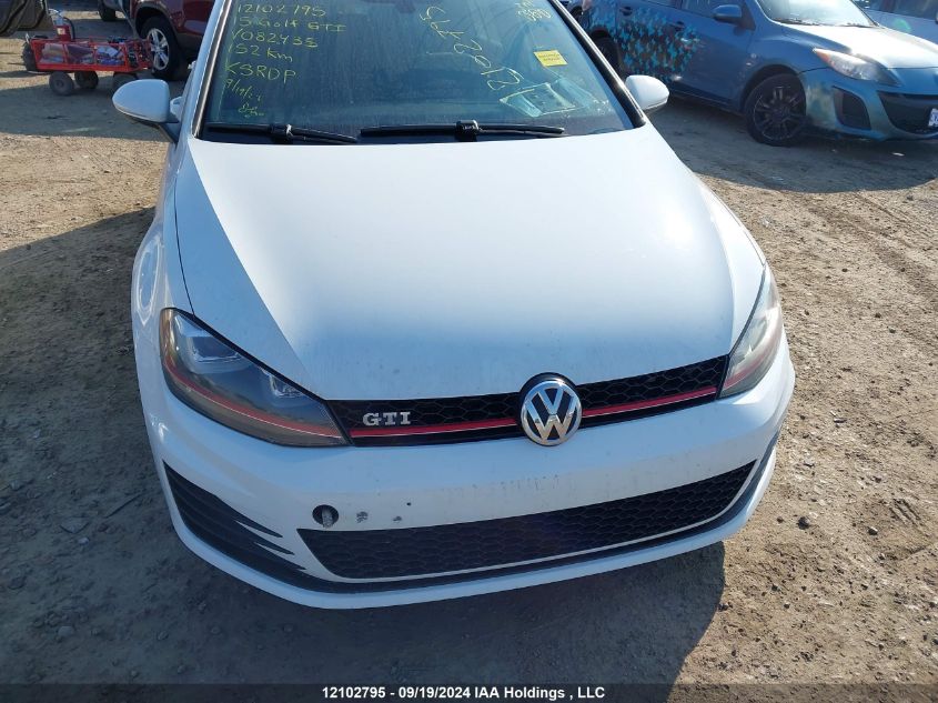 2015 Volkswagen Golf Gti VIN: 3VW5T7AU0FM082435 Lot: 12102795