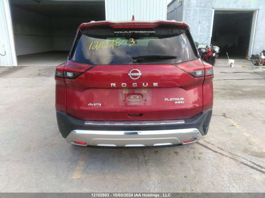 2022 Nissan Rogue Platinum VIN: JN8BT3DD2NW273593 Lot: 12102803