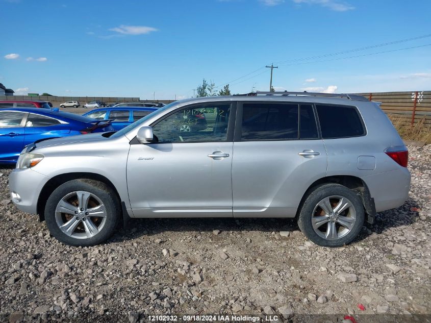 2008 Toyota Highlander V6 Sport VIN: JTEES43A682039229 Lot: 12102932