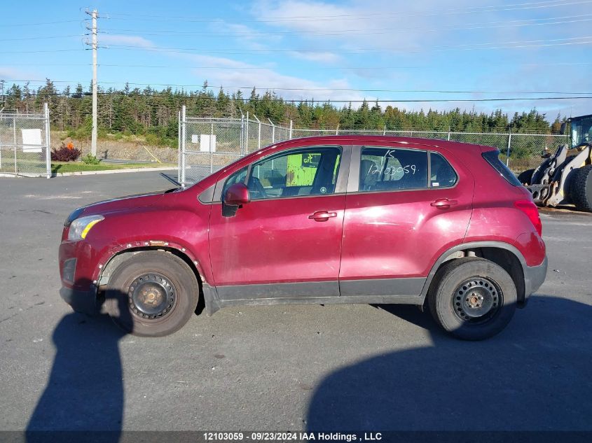 2015 Chevrolet Trax VIN: 3GNCJKSB2FL195459 Lot: 12103059