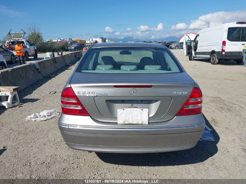 2003 Mercedes-Benz C 240 4Matic VIN: WDBRF81J43F389723 Lot: 12103161