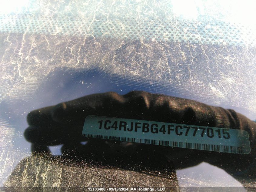 2015 Jeep Grand Cherokee Limited VIN: 1C4RJFBG4FC777015 Lot: 12103480