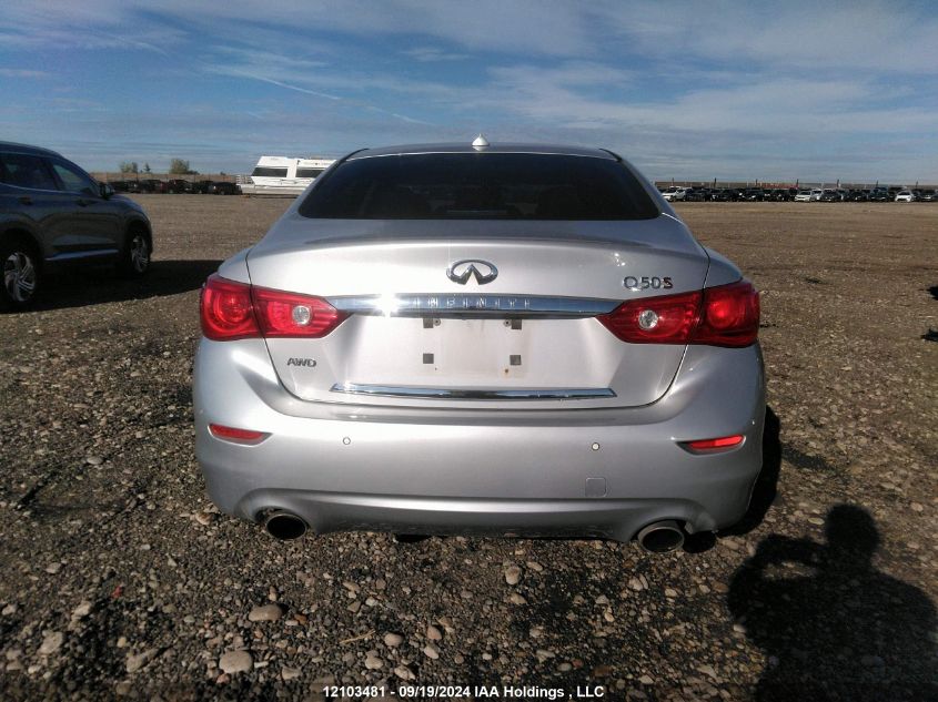 2014 Infiniti Q50 VIN: JN1BV7ARXEM699298 Lot: 12103481