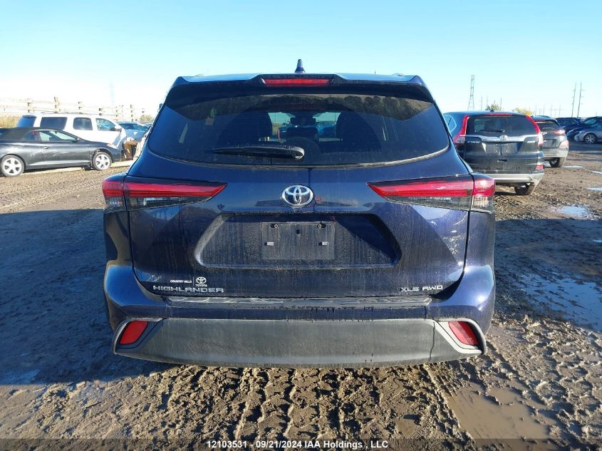 2022 Toyota Highlander Xle VIN: 5TDGZRBH4NS227630 Lot: 12103531