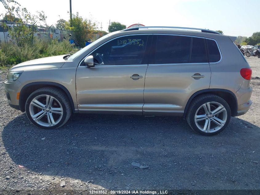 2015 Volkswagen Tiguan VIN: WVGJV7AX7FW006874 Lot: 12103552