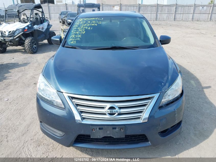 2015 Nissan Sentra S/Sv/Sr/Sl VIN: 3N1AB7AP2FL683921 Lot: 12103702