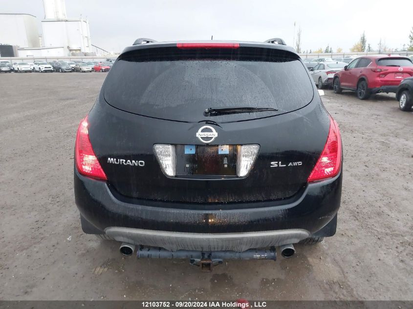 2005 Nissan Murano Sl VIN: JN8AZ08W35W415311 Lot: 12103752