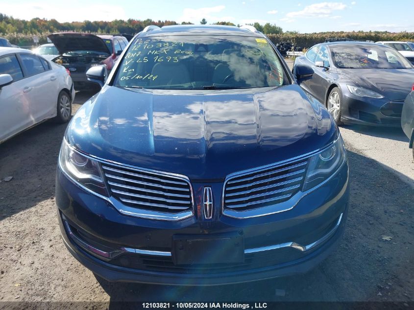 2017 Lincoln Mkx Reserve VIN: 2LMPJ8LR3HBL51693 Lot: 12103821