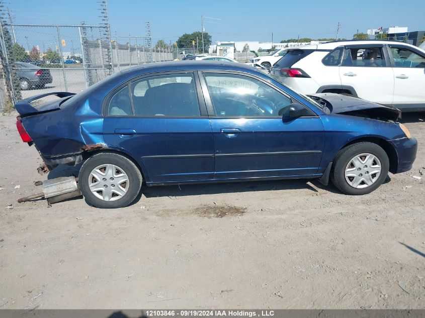 2003 Honda Civic Sdn VIN: 2HGES154X3H941846 Lot: 12103846