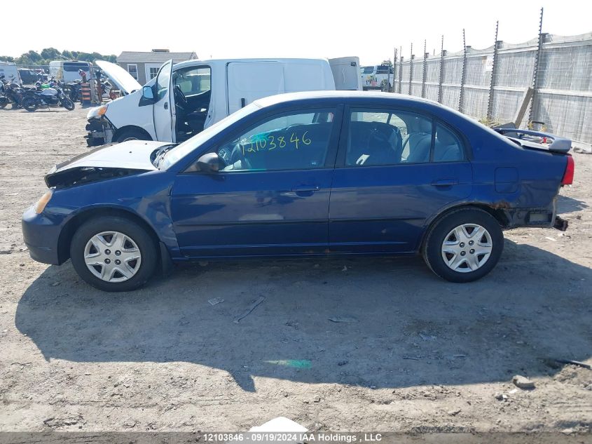 2003 Honda Civic Sdn VIN: 2HGES154X3H941846 Lot: 12103846