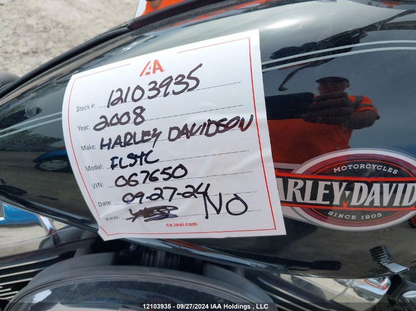 2008 Harley-Davidson Flstc VIN: 5HD1BW51X8Y067650 Lot: 12103935