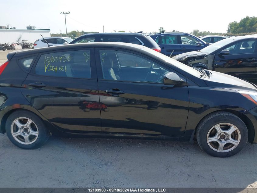 2013 Hyundai Accent Gl VIN: KMHCT5AE8DU064681 Lot: 12103950