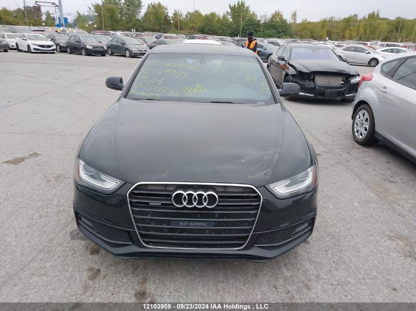 2013 Audi A4 VIN: WAUFFCFL3DN031308 Lot: 12103959