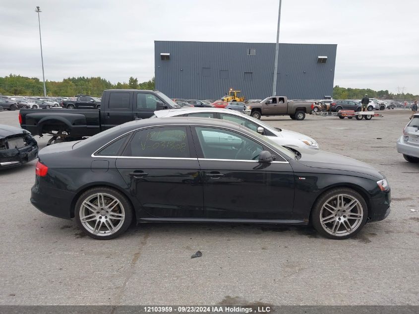 2013 Audi A4 VIN: WAUFFCFL3DN031308 Lot: 12103959