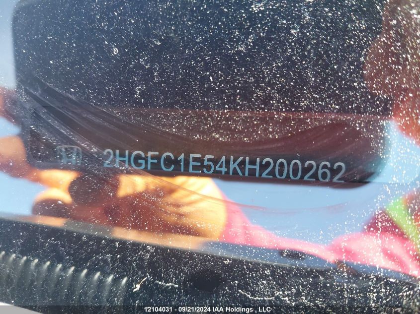 2019 Honda Civic Sedan VIN: 2HGFC1E54KH200262 Lot: 12104031