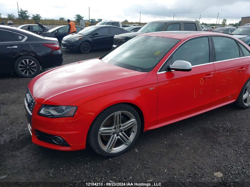 2012 Audi S4 VIN: WAUFGCFLXCA105729 Lot: 12104213