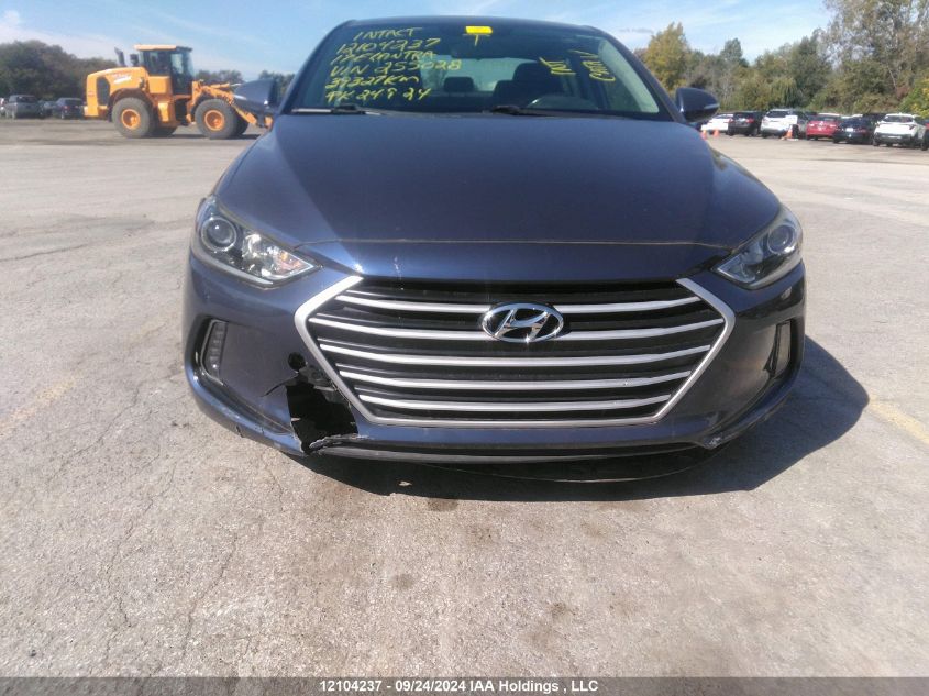 2017 Hyundai Elantra Gl VIN: KMHD84LFXHU255028 Lot: 12104237