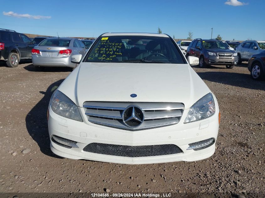 2011 Mercedes-Benz C 300 VIN: WDDGF8BB8BA523831 Lot: 12104585