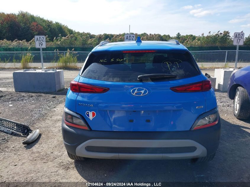 2022 Hyundai Kona VIN: KM8K2CAB6NU834869 Lot: 12104624