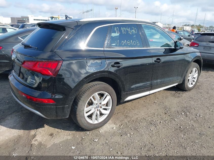 2018 Audi Q5 VIN: WA1ANAFY9J2018103 Lot: 12104670