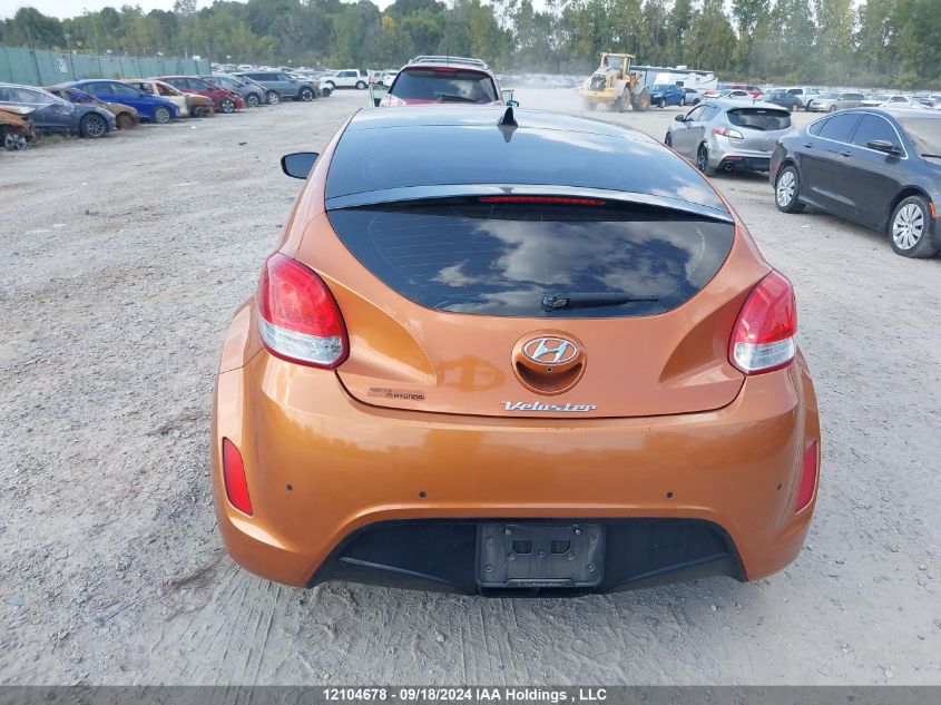 2016 Hyundai Veloster VIN: KMHTC6AD1GU261516 Lot: 12104678