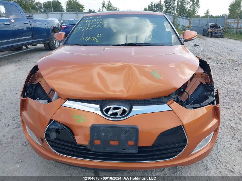 2016 Hyundai Veloster VIN: KMHTC6AD1GU261516 Lot: 12104678