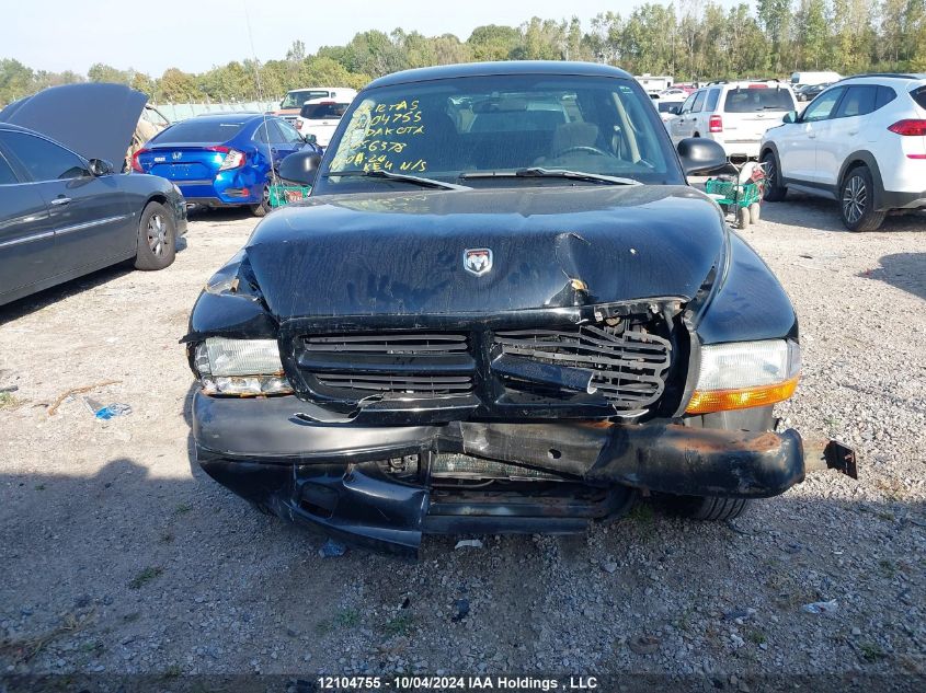 2002 Dodge Dakota VIN: 1B7GL32X52S656378 Lot: 12104755