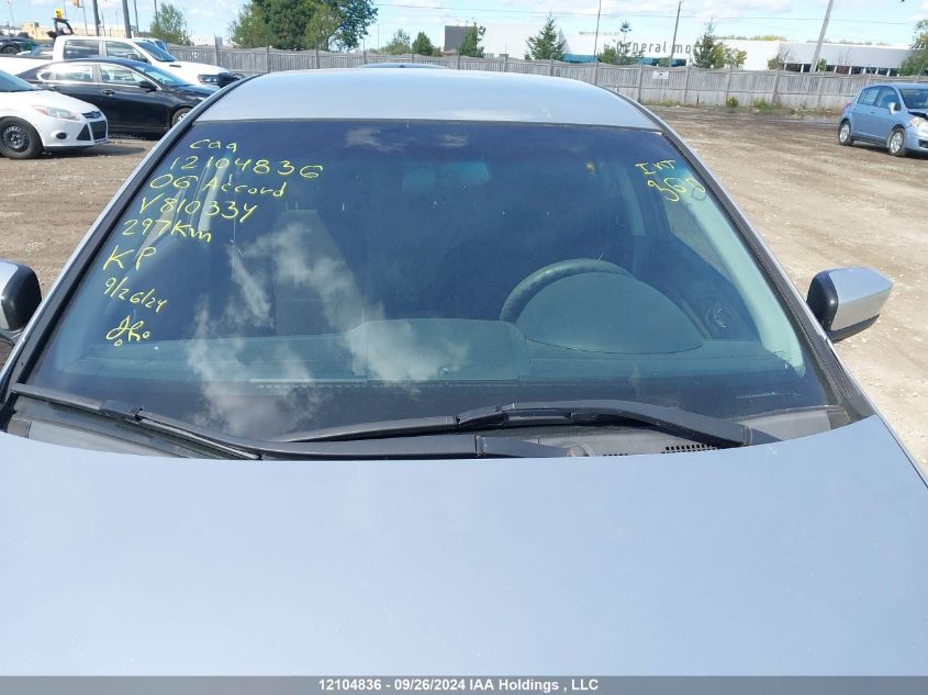 2006 Honda Accord Sdn VIN: 1HGCM56186A810334 Lot: 12104836