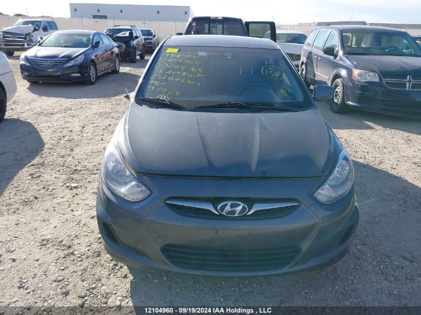 2013 Hyundai Accent Gls/Gs VIN: KMHCT5AE1DU064148 Lot: 12104960