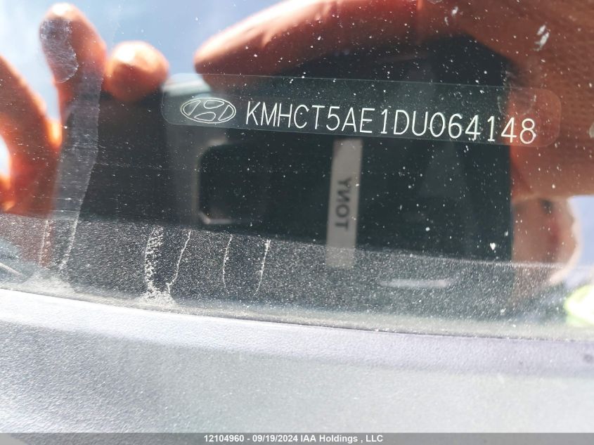 2013 Hyundai Accent Gls/Gs VIN: KMHCT5AE1DU064148 Lot: 12104960