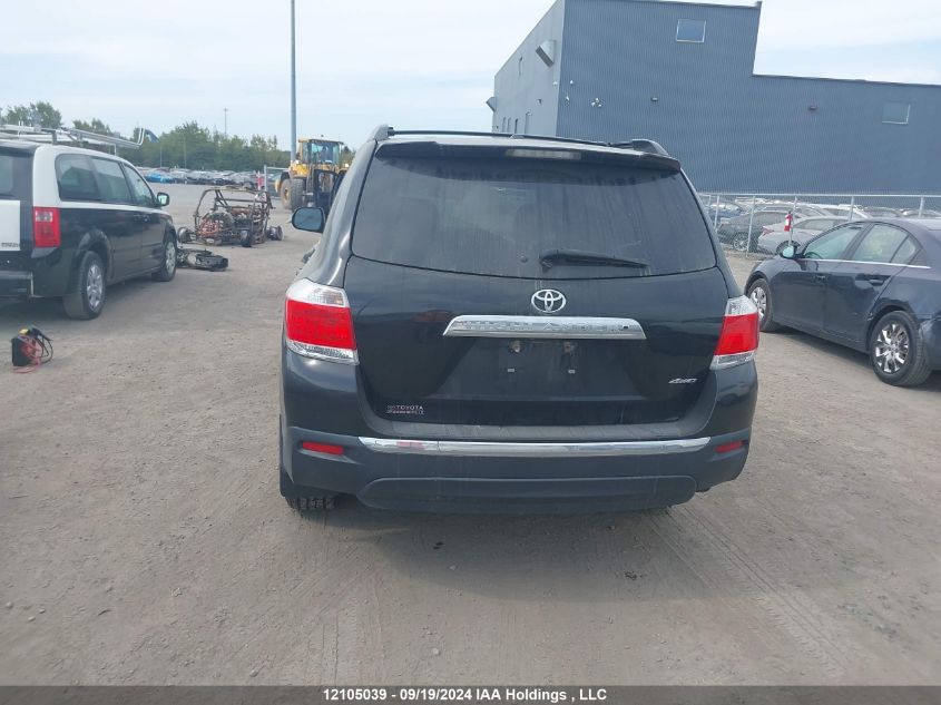 2013 Toyota Highlander Plus/Se VIN: 5TDBK3EH2DS186789 Lot: 12105039