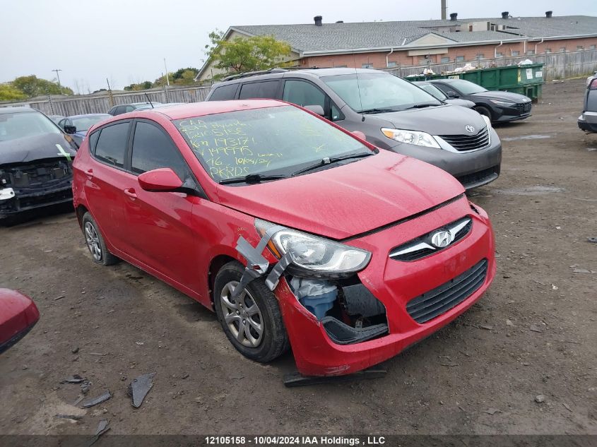 2014 Hyundai Accent Gl VIN: KMHCT5AE5EU149995 Lot: 12105158