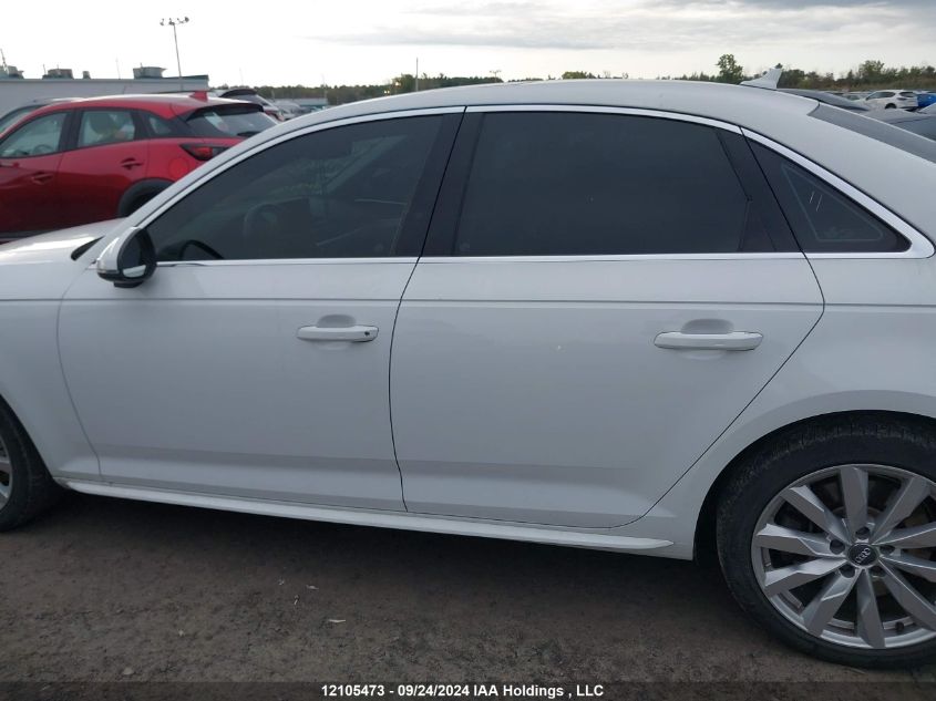 2018 Audi A4 Sedan VIN: WAUANAF4XJA170543 Lot: 12105473