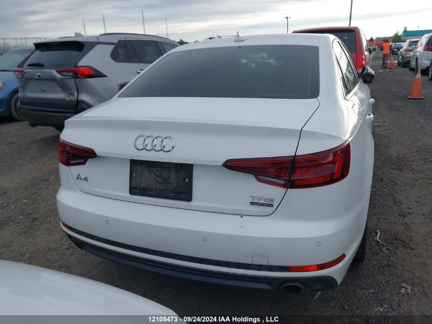 2018 Audi A4 Sedan VIN: WAUANAF4XJA170543 Lot: 12105473