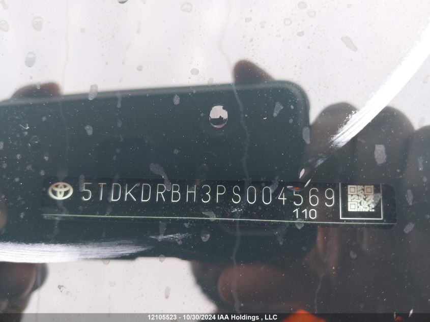 2023 Toyota Highlander VIN: 5TDKDRBH3PS004569 Lot: 12105523