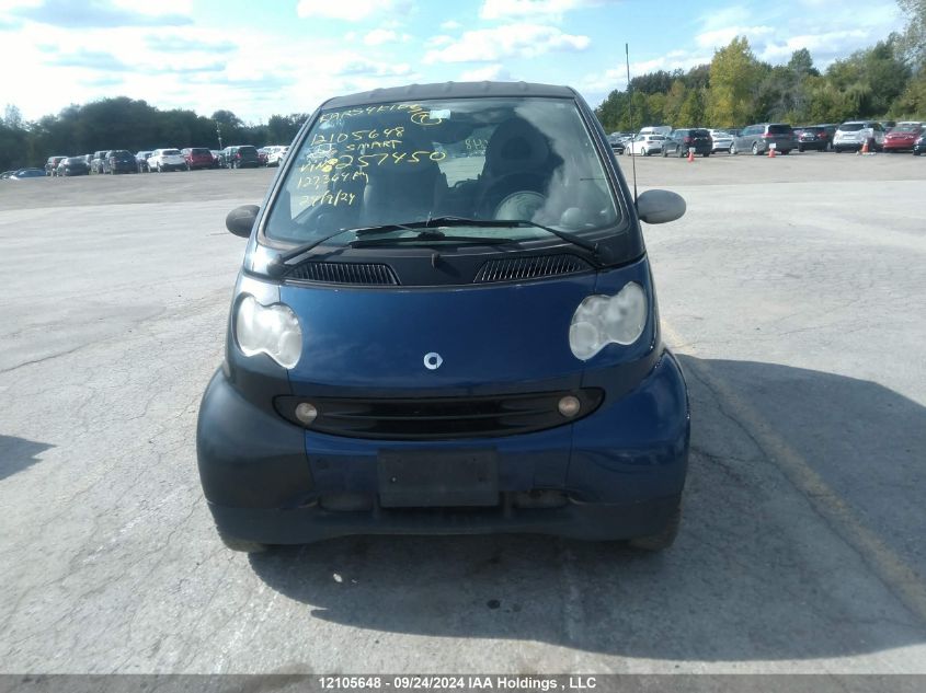 2006 Smart Fortwo VIN: WMEAJ00F66J257450 Lot: 12105648