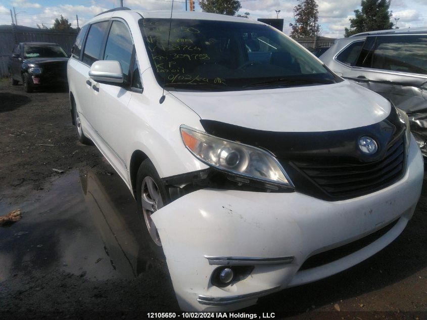 2011 Toyota Sienna V6 7 Passenger VIN: 5TDZK3DC8BS138764 Lot: 12105650